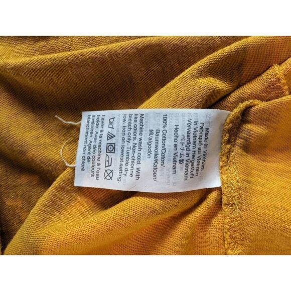 J. Crew Studio Tee Shirt Women's Large Yellow 100% Cotton Short Sleeve Tee - Picture 8 of 8